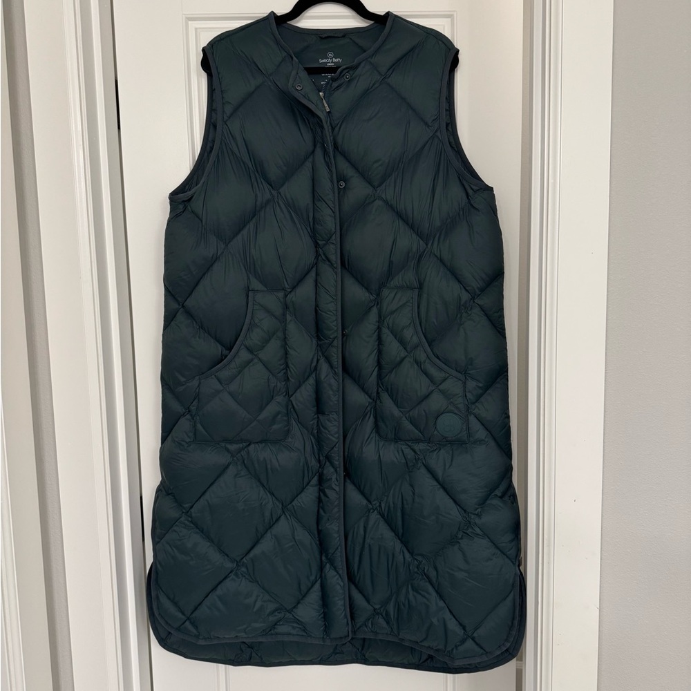 Sweaty Betty Dark Green Quilted Vest